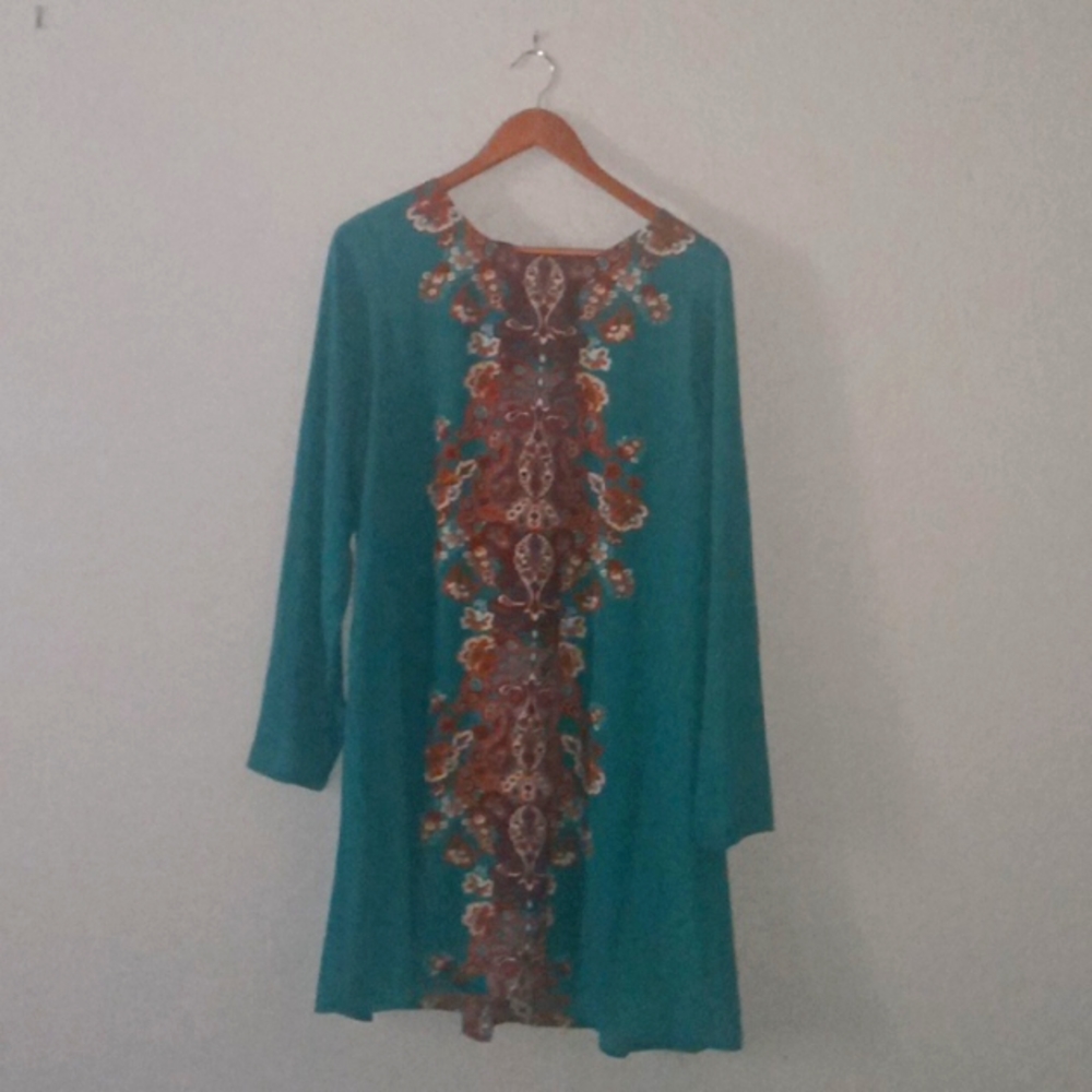 Exhilaration multi color floral dress